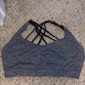 Grey sports bra